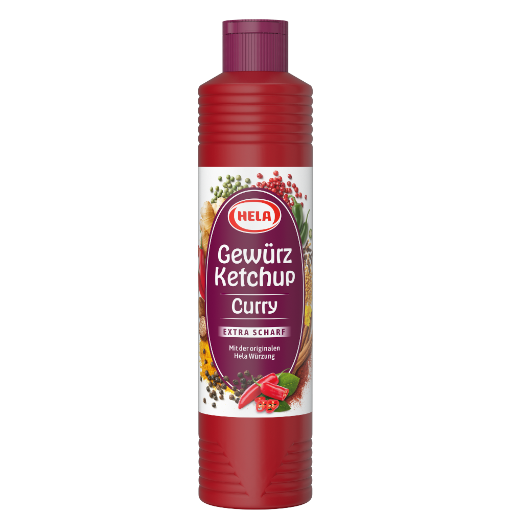 Hela Curry Gewürz Ketchup Extra Scharf 800ml