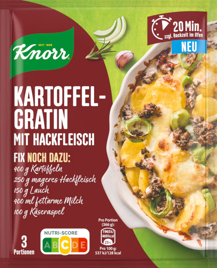 Knorr Fix für Kartoffel-Gratin mit Hackfleisch 42g / 1.48oz