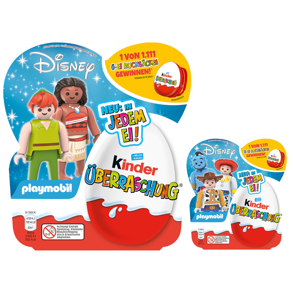 Ferrero Kinder Überraschung Classic-Ei 'Disney Playmobil' 4er Pack