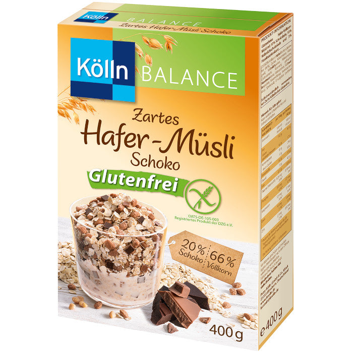 Kölln Balance Zartes Hafer-Müsli Schoko Glutenfrei 400g / 14.1oz