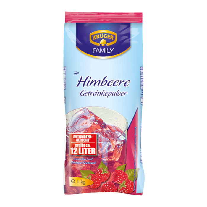 KRÜGER FAMILY Getränkepulver Himbeere 1kg / 2.2lbs