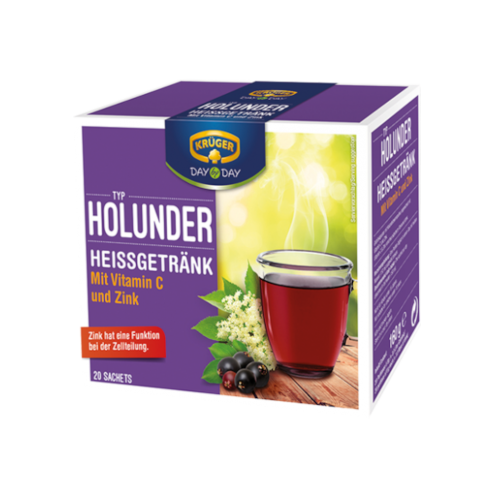 KRÜGER DAY by DAY Heißgetränk Holunder 160g / 5.64oz