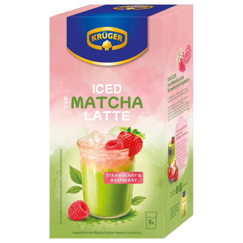 KRÜGER Iced Typ Matcha Latte Strawberry & Raspberry 8er