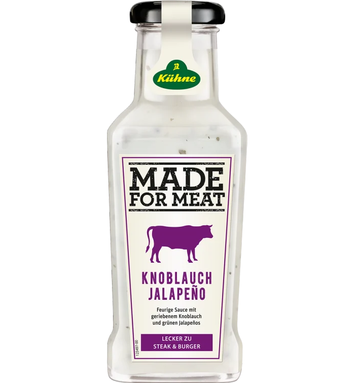 Kühne Made for Meat Knoblauch Jalapeño Sauce 235ml / 8.28 fl. oz.