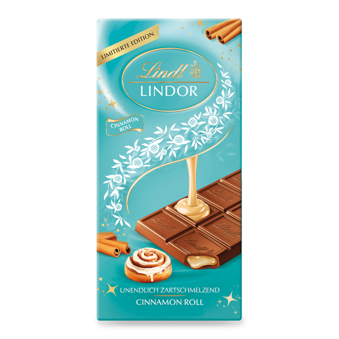 Lindt Lindor Cinnamon Roll Schokoladen Tafel 100g / 3.52oz