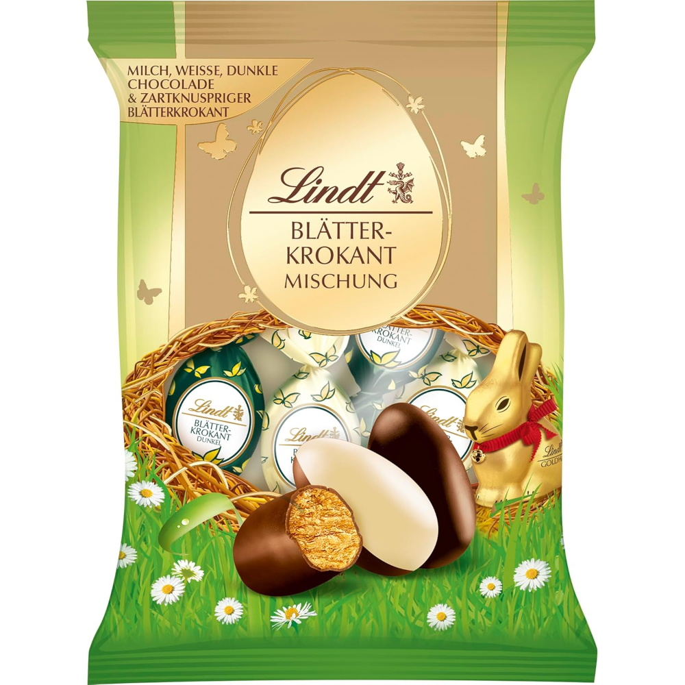 Lindt Blätterkrokant Mischung Schokoladen Ostereier 85g / 2.99oz