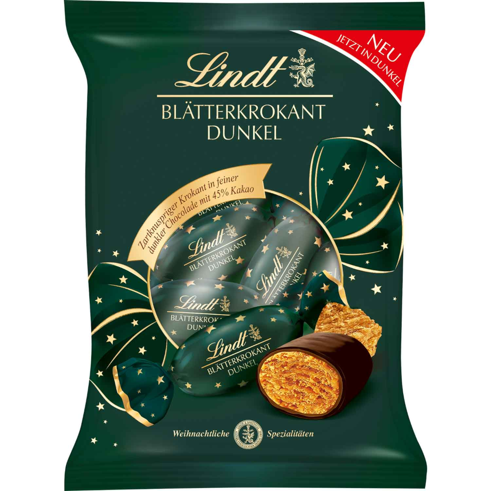 Lindt Blätterkrokant Zapfen Dunkel 90g / 3.17 oz