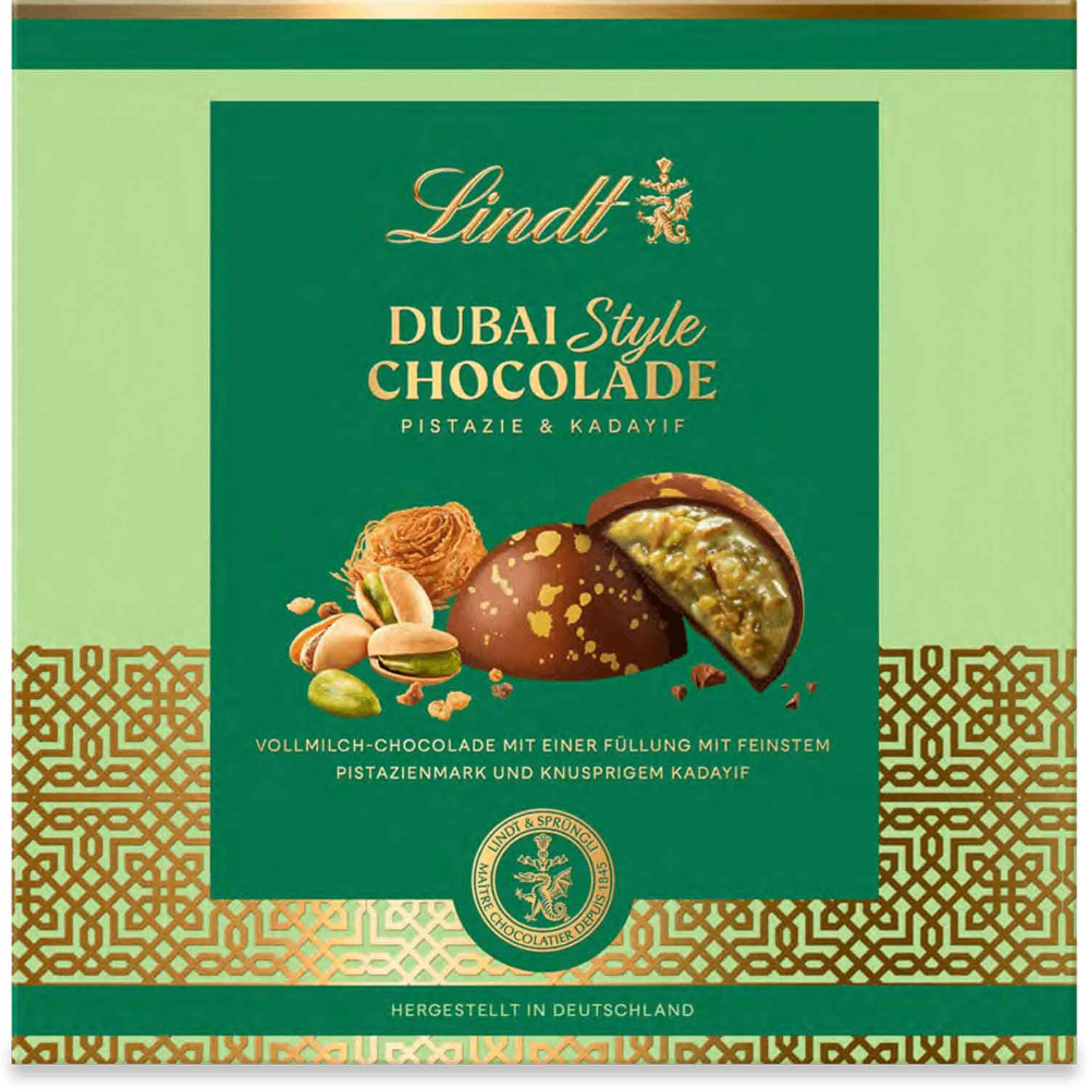 Lindt Dubai Style Chocolade Pralinés 90g / 3.17oz MHD: 01/2026