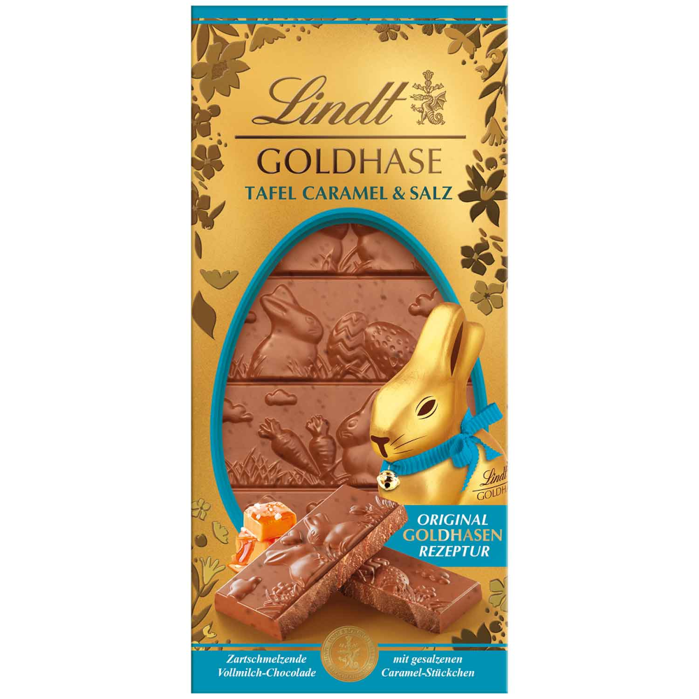 Lindt Goldhase Tafel Caramel & Salz Schokolade Ostern 120g / 4.23oz