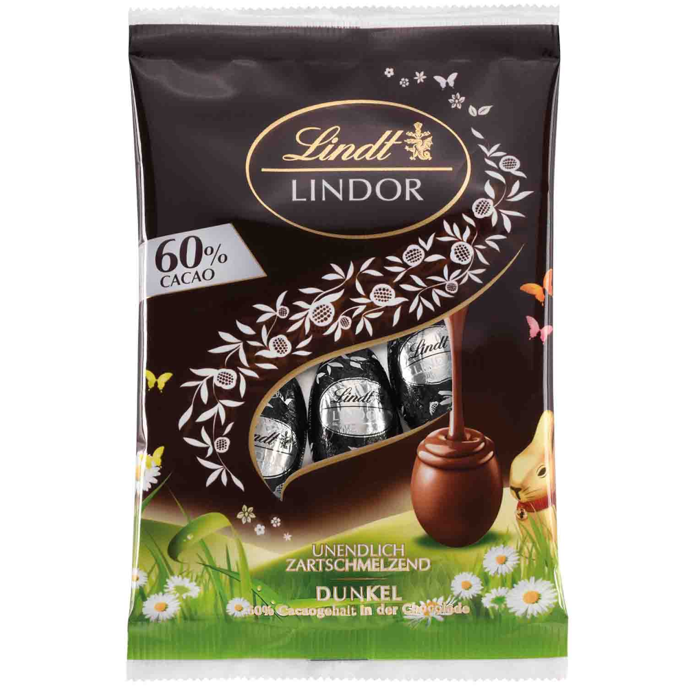 Lindt Lindor 60% Cacao Schokoladen Ostereier Dunkel 90g / 3.19oz