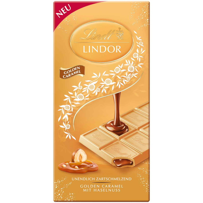 Lindt Lindor Golden Caramel Schokoladen Tafel 100g / 3.52oz
