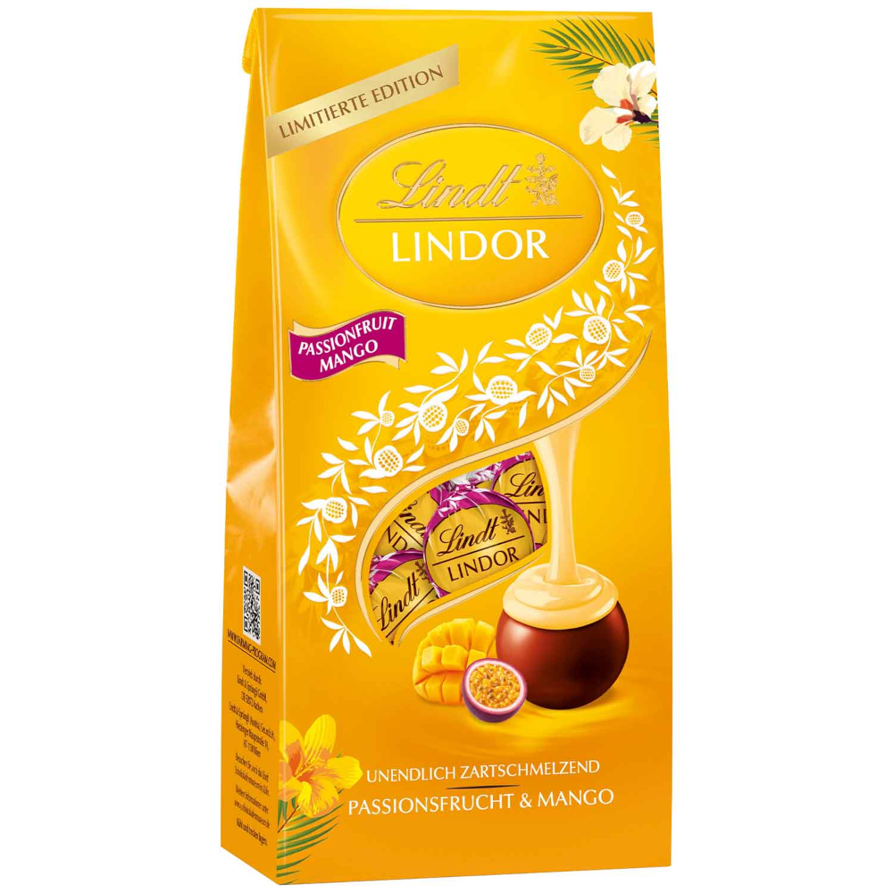 Lindt Lindor Schokoladen Kugeln Passionsfrucht & Mango 137g / 4.83oz
