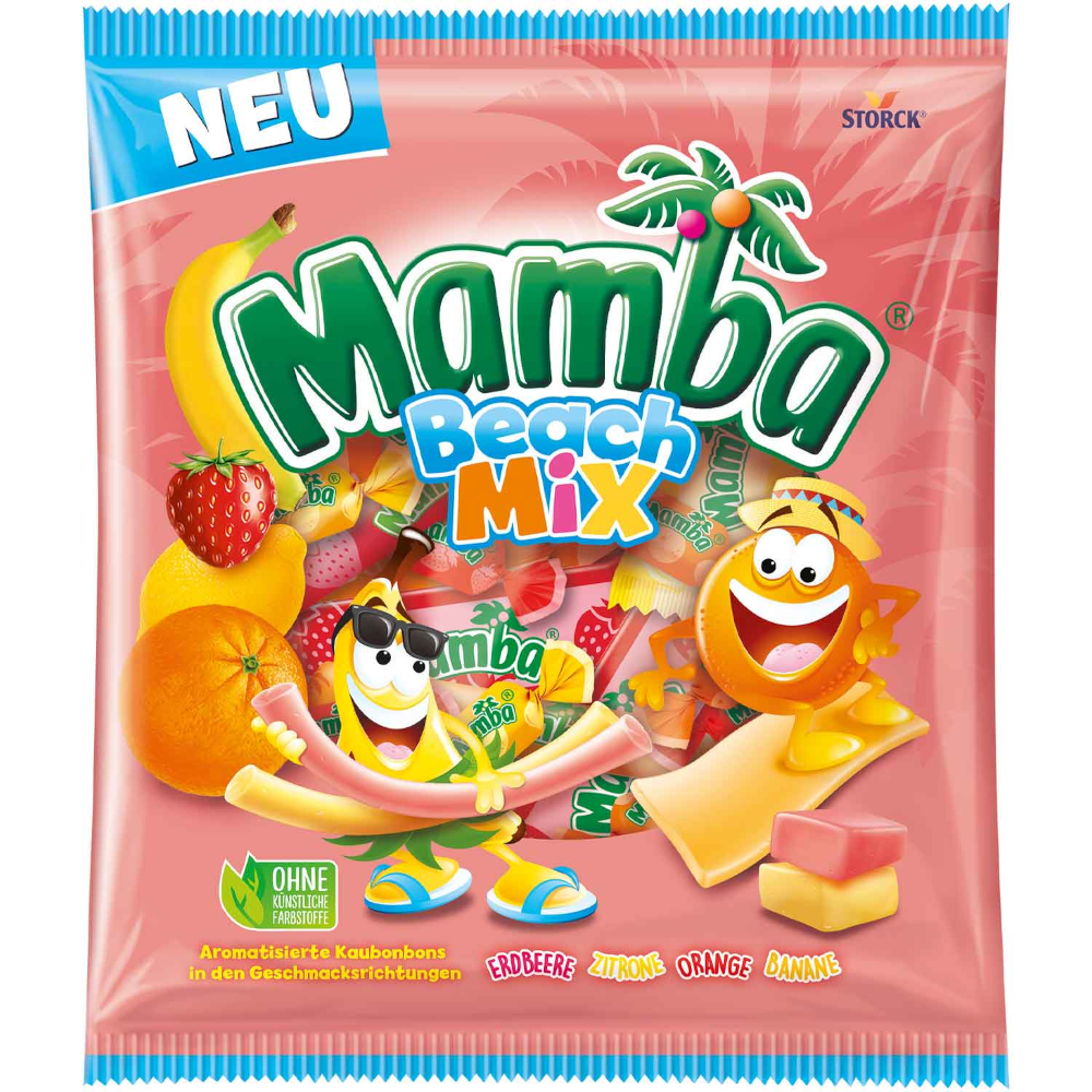 Storck Mamba Beach Mix fruchtige Kaubonbons 160g / 5.64oz