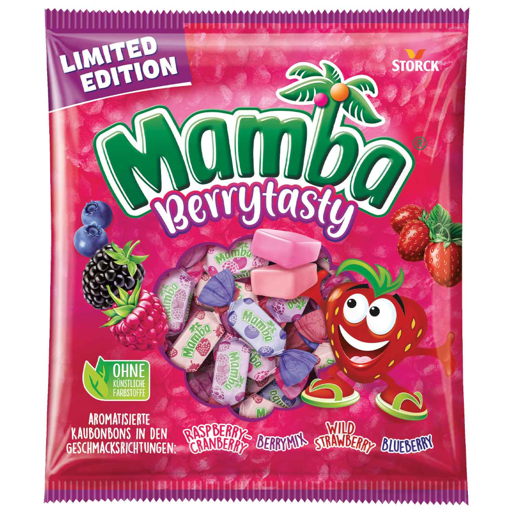 Storck Mamba Berrytasty fruchtige Kaubonbons 290g / 10.22oz