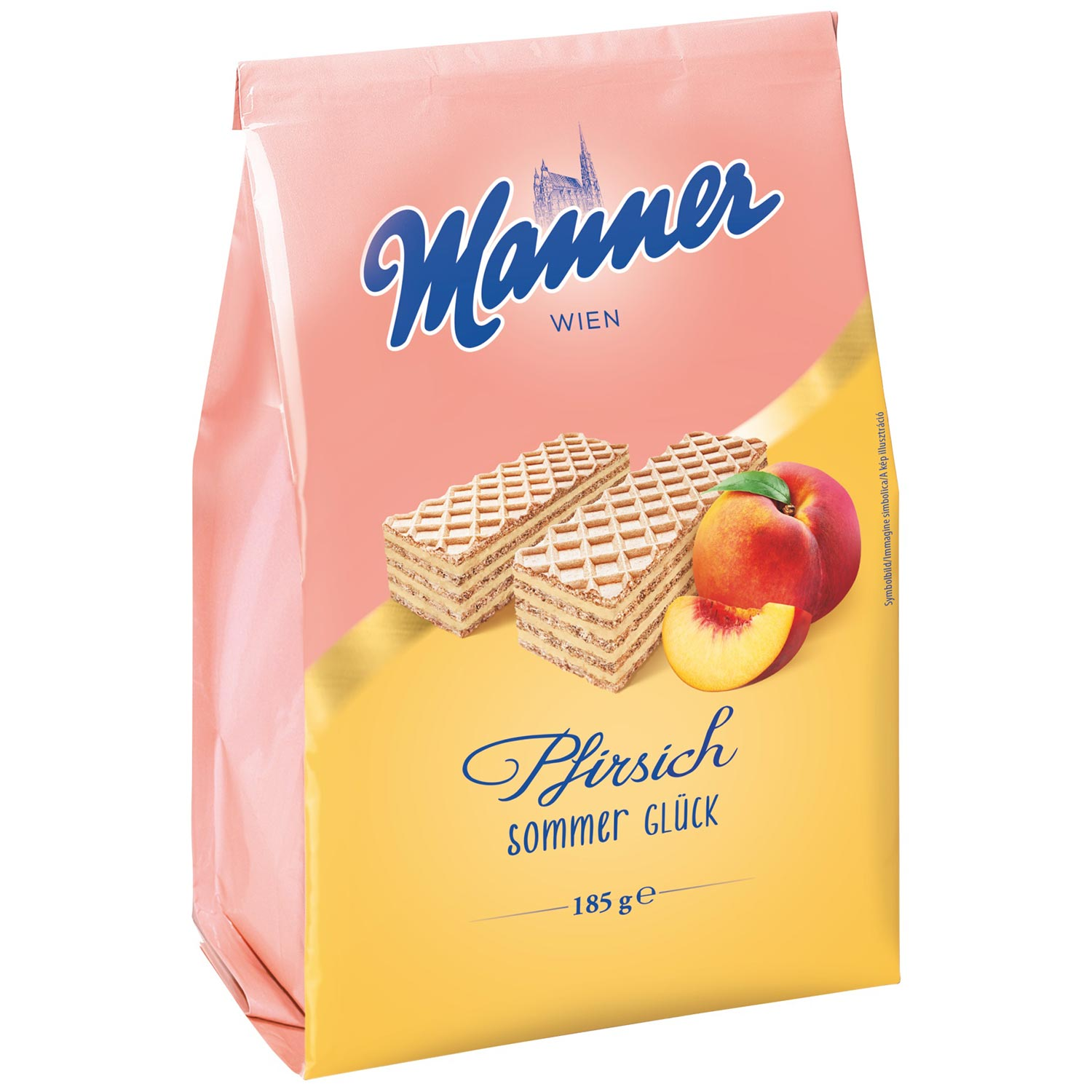 Manner Sommerglück Pfirsich Waffelgebäck 185g / 6.52oz