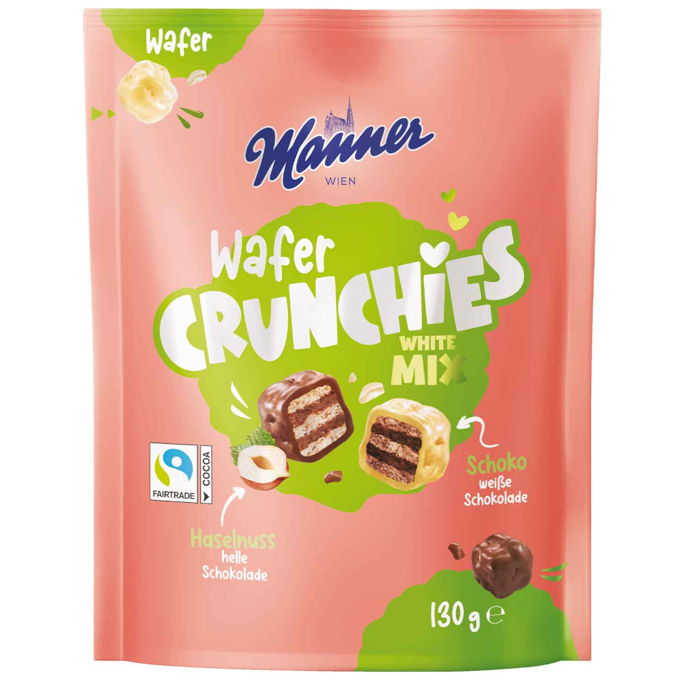 Manner Wafer Crunchies White Mix 130g / 4.58oz