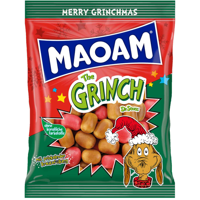 MAOAM Kracher The Grinch Hund Kaubonbons mit Brausefüllung 175g
