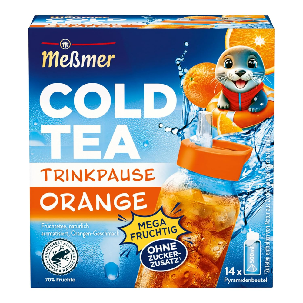 Meßmer Cold Tea Trinkpause Orange 14 Pyramidenbeutel