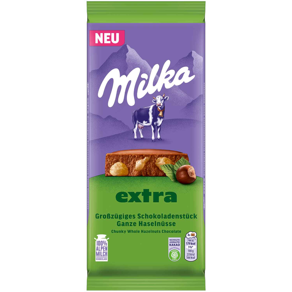 Milka Extra Ganze Haselnüsse 190g / 6.7oz