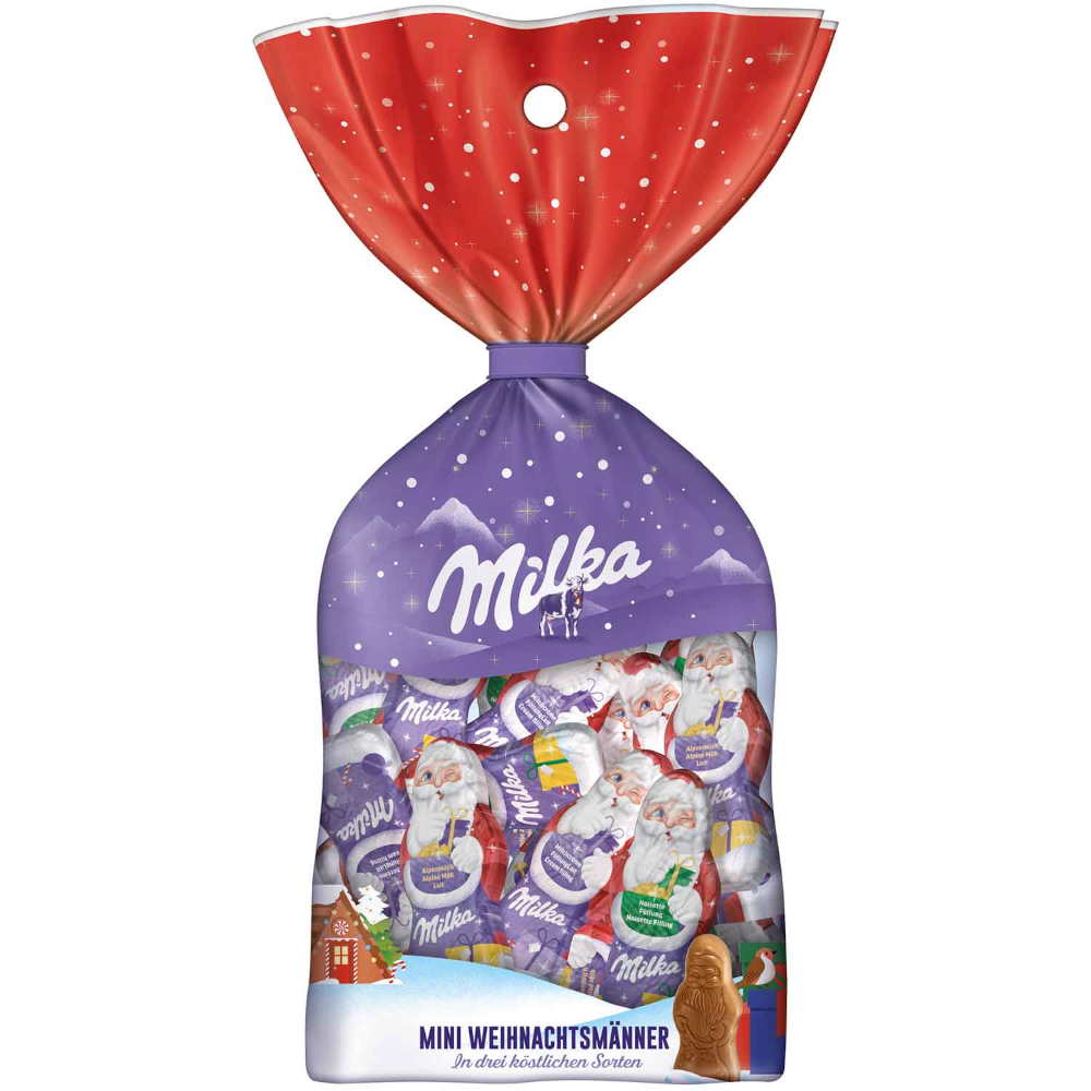 Milka Mini Weihnachtsmänner in 3 Sorten 120g / 4.23oz