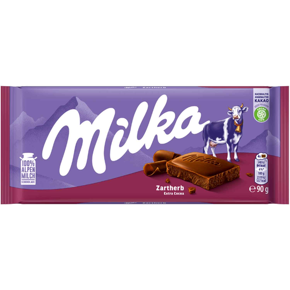 Milka Zartherb Dunkle Schokolade 90g / 3.17oz