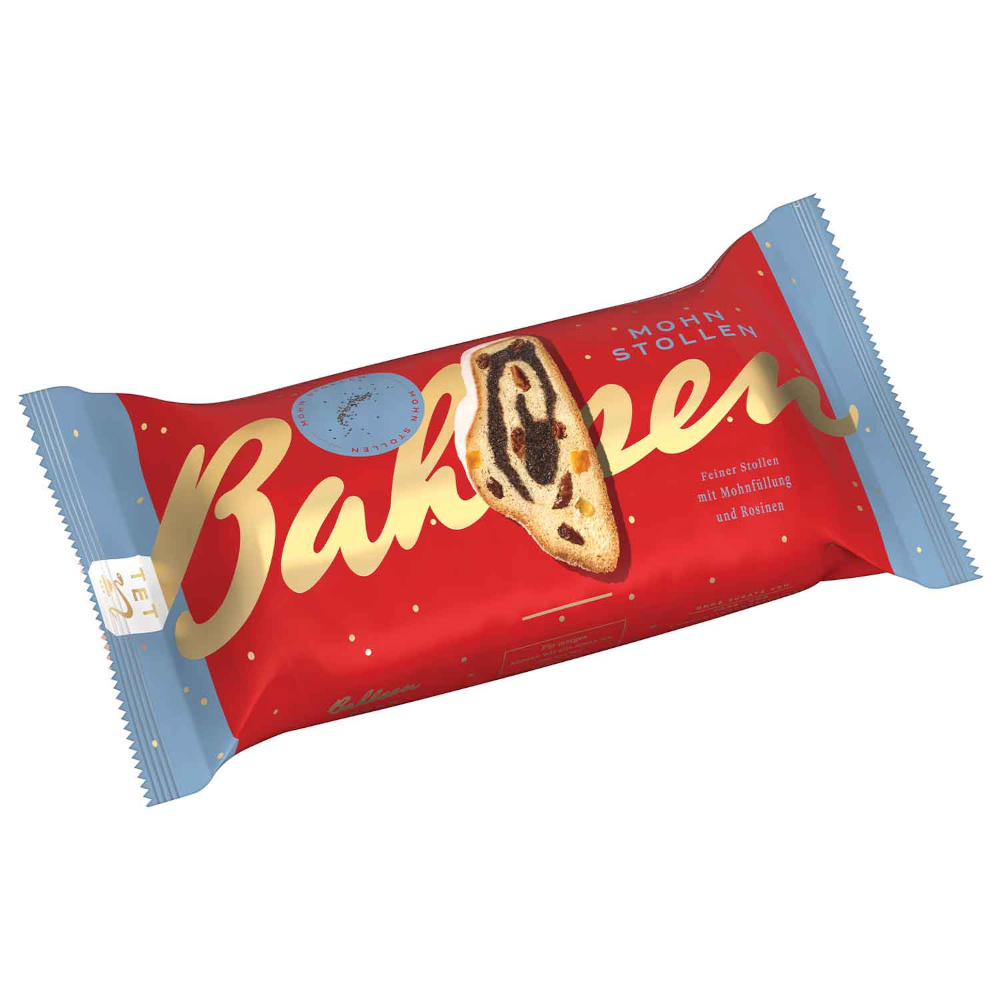 Bahlsen Mohn Stollen Weihnachtsgebäck 400g