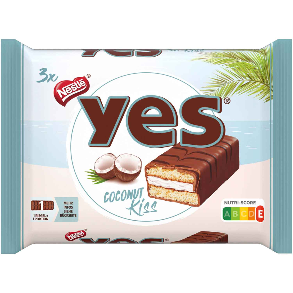 Nestlé Yes Kuchenriegel Coconut Kiss 3 Stück 96g / 3.38oz