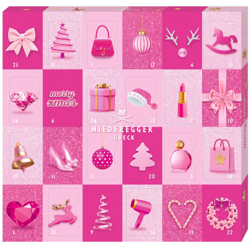 Niederegger Mini Adventskalender "Pink Glam" Edition 177g / 6.24oz