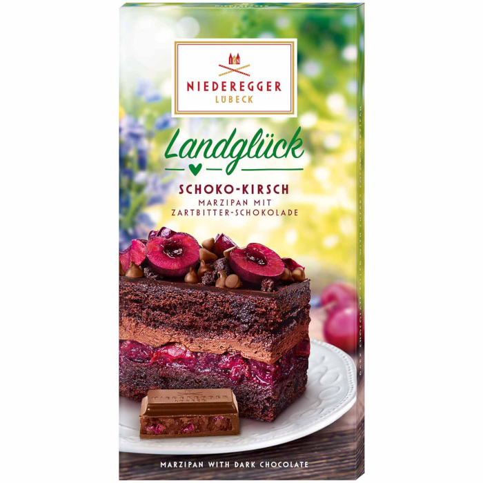 Niederegger Landglück Marzipan Tafel Schoko-Kirsch 110g / 3.88oz