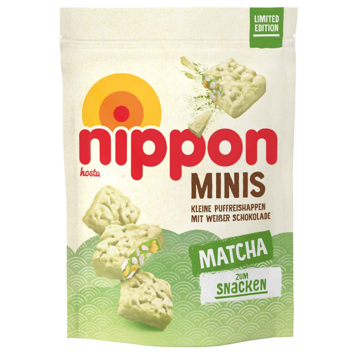 Nippon Puffreis Matcha Minis mit weißer Schokolade 125g / 4.41oz