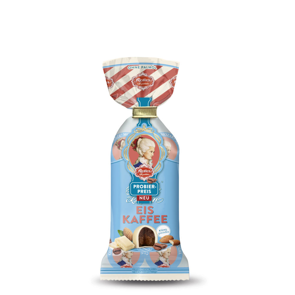 Reber Constanze Eiskaffee weiße Mozart Kugeln 8 Stück 160g