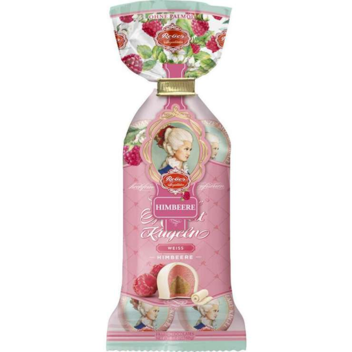 Reber Weisse Constanze Himbeer Monzart Kugeln 8 Stück 160g