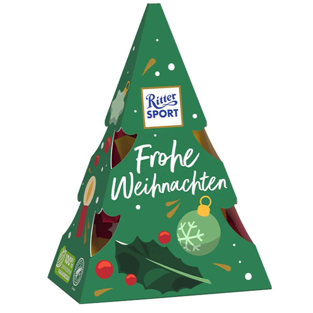 Ritter Sport Weihnachtstanne, Weihnachtsgeschenk 53g / 1.86oz