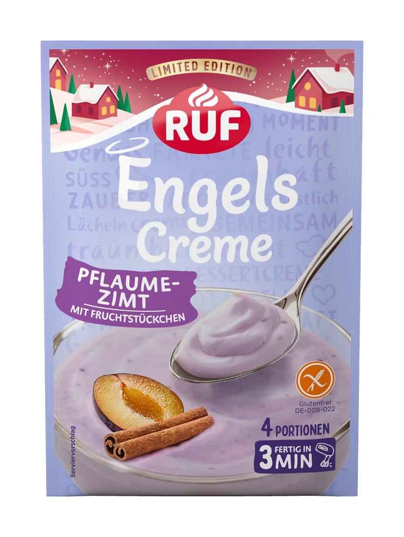 RUF Engels Creme Pflaume-Zimt mit Fruchtstückchen 68g / 2.4oz