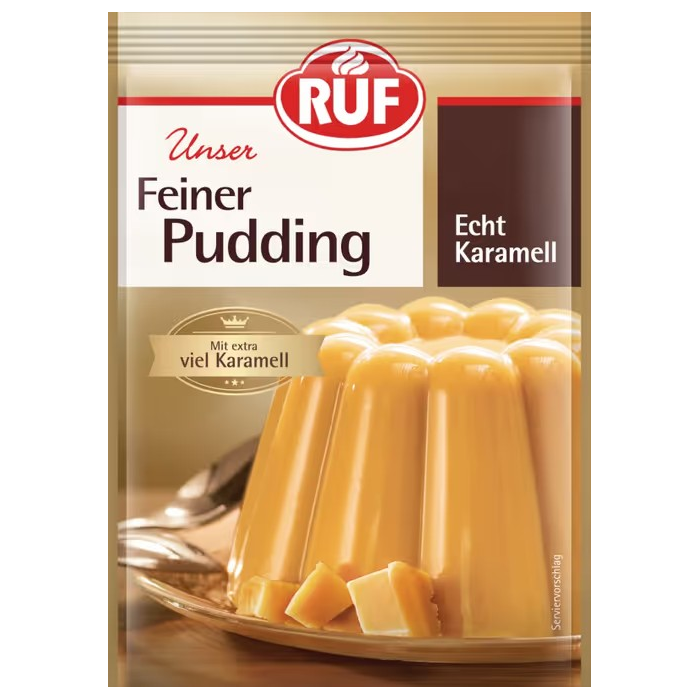 RUF Feiner Pudding Echt Karamell im 3er Pack 126g / 4.44oz
