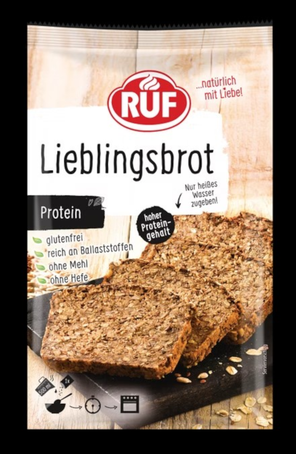 RUF Lieblingsbrot Protein Glutenfrei Backmischung 500g / 17.63oz