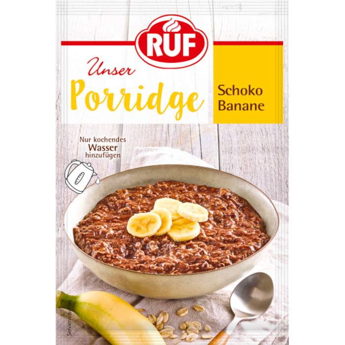 RUF Porridge Schokolade Banane 65g / 2.29oz MHD 12/2025