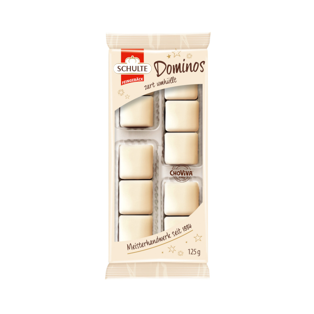 Schulte Dominosteine ChoViva Weiss 125g / 4.4oz