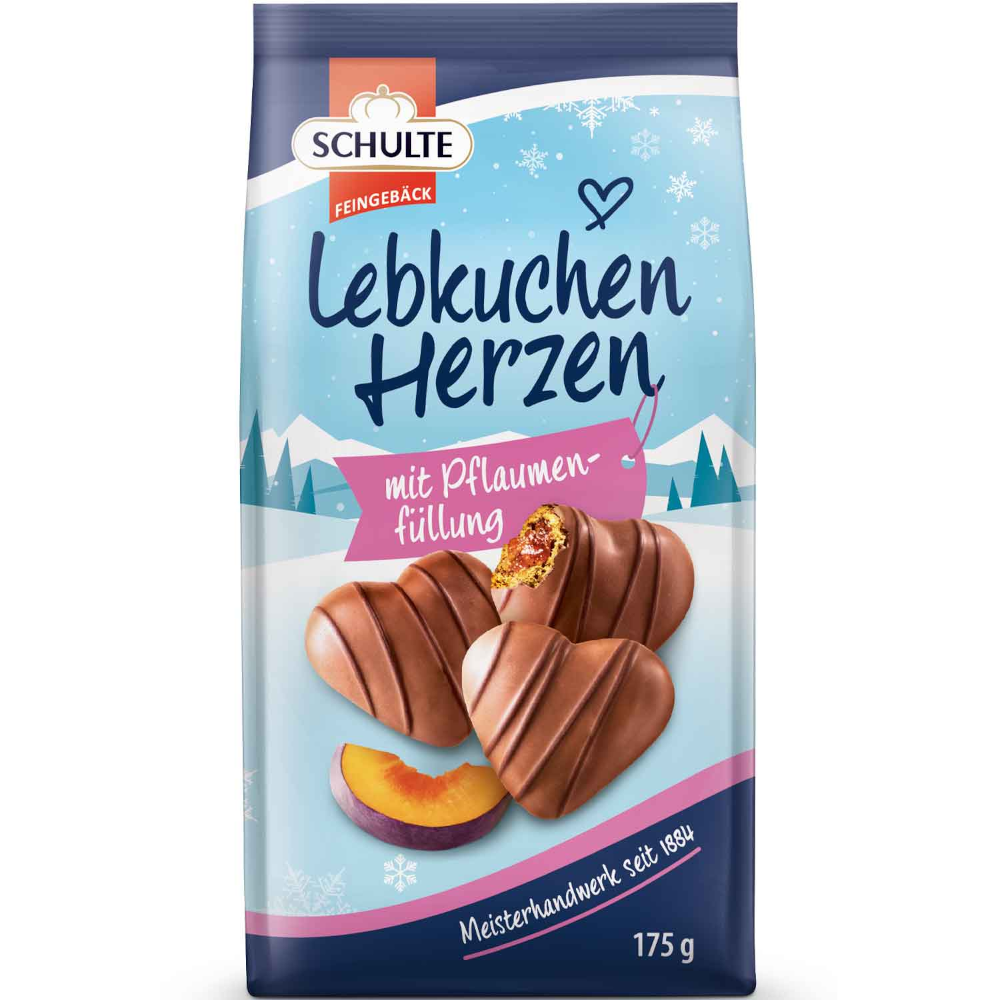Schulte Lebkuchen Herzen mit Pflaumenfüllung 175g