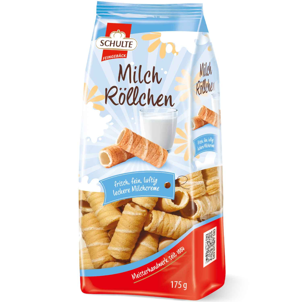Schulte Milch Waffel Röllchen 175g / 6.17oz