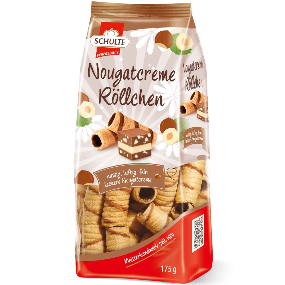 Schulte Nougatcreme Waffel Röllchen 175g / 6.17oz
