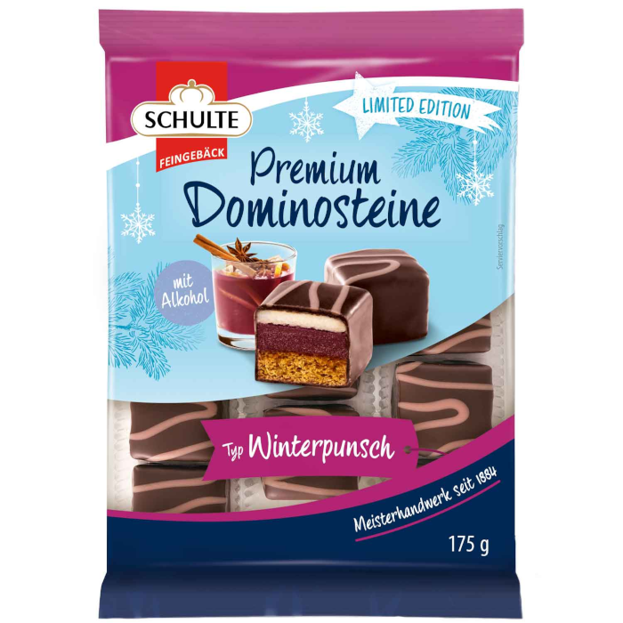 Schulte Premium Dominosteine Typ Winterpunsch Zartbitter 175g