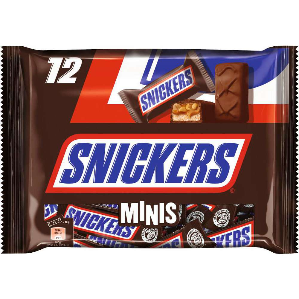 Snickers Minis Erdnuss-Karamell Schoko-Riegel 227g