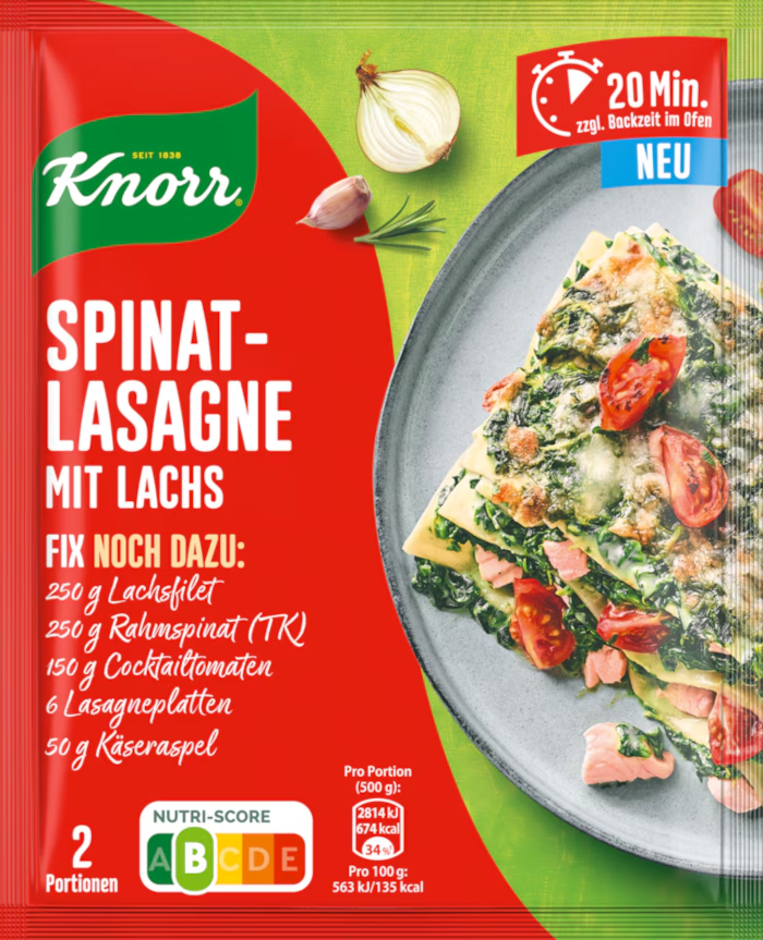 Knorr Fix für Spinat-Lasagne mit Lachs 40g / 1.41oz