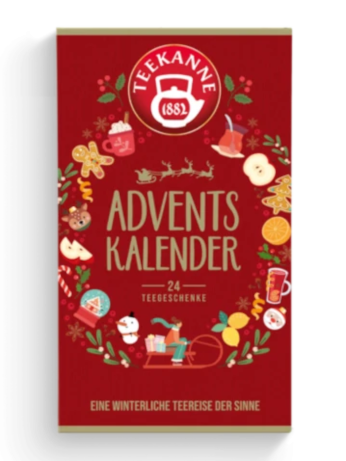Teekanne Tee Adventskalender 24 Teebeutel