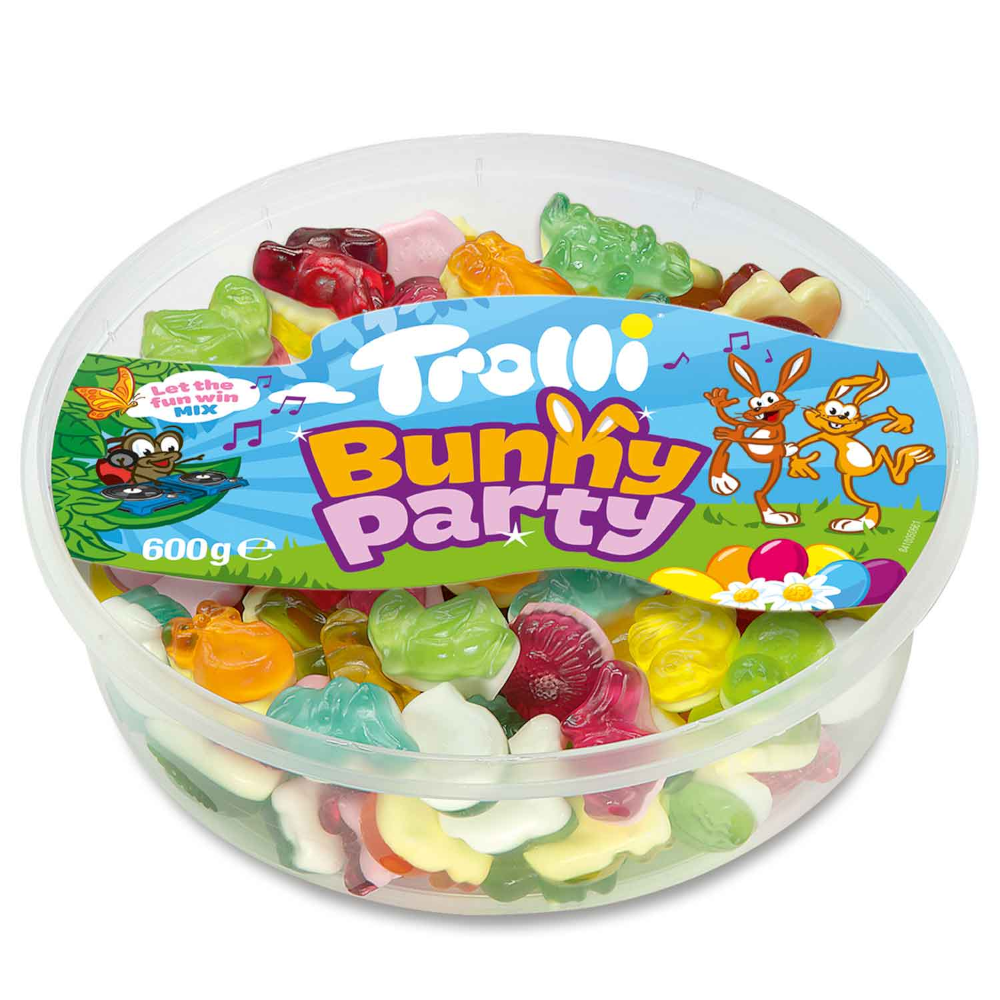 Trolli Bunny Party Fruchtgummi mit Schaumzucker 600g / 21.16oz