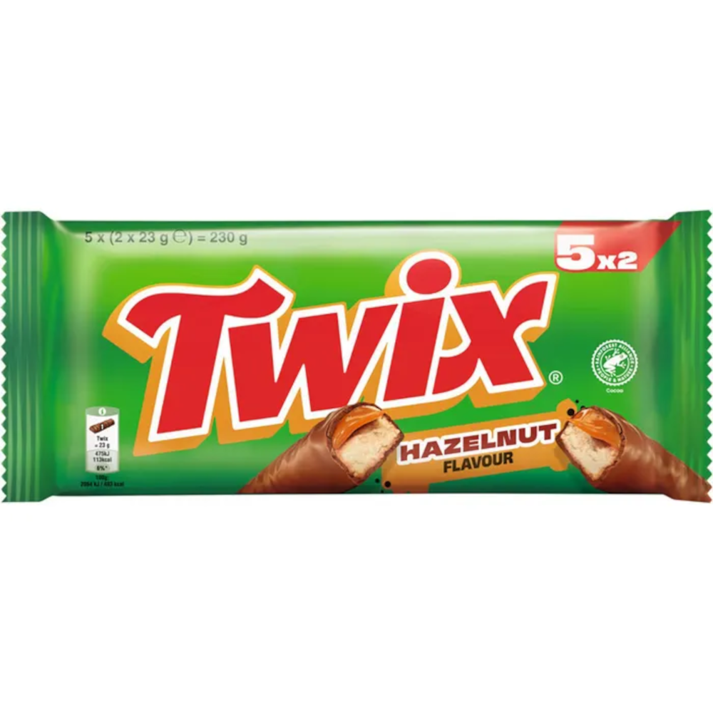 Twix Keks-Schokoriegel Hazelnut Flavour 5 Doppel-Riegel