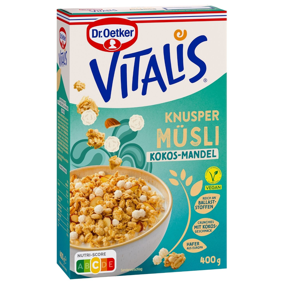 Dr. Oetker Vitalis Knusper Müsli Kokos Mandel, vegan 400g / 14.11oz