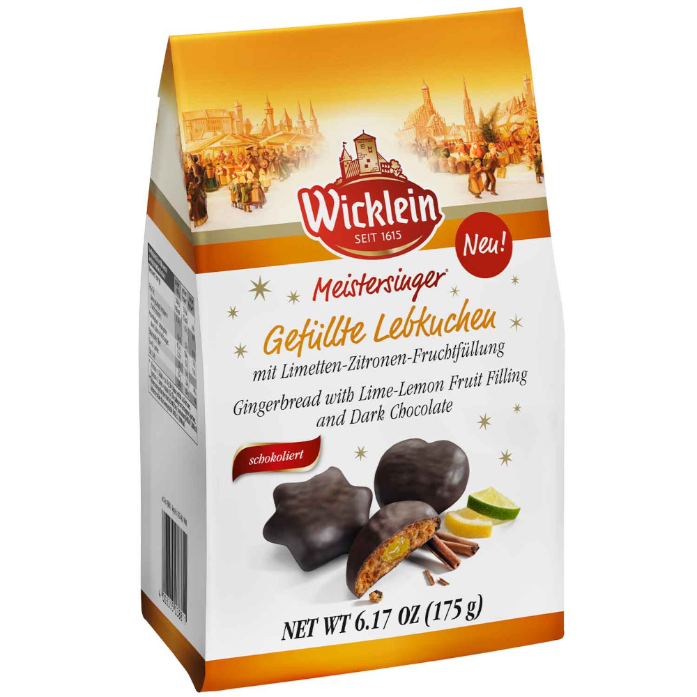 Wicklein Meistersinger Gefüllte Lebkuchen Limette-Zitrone 175g / 6.17oz