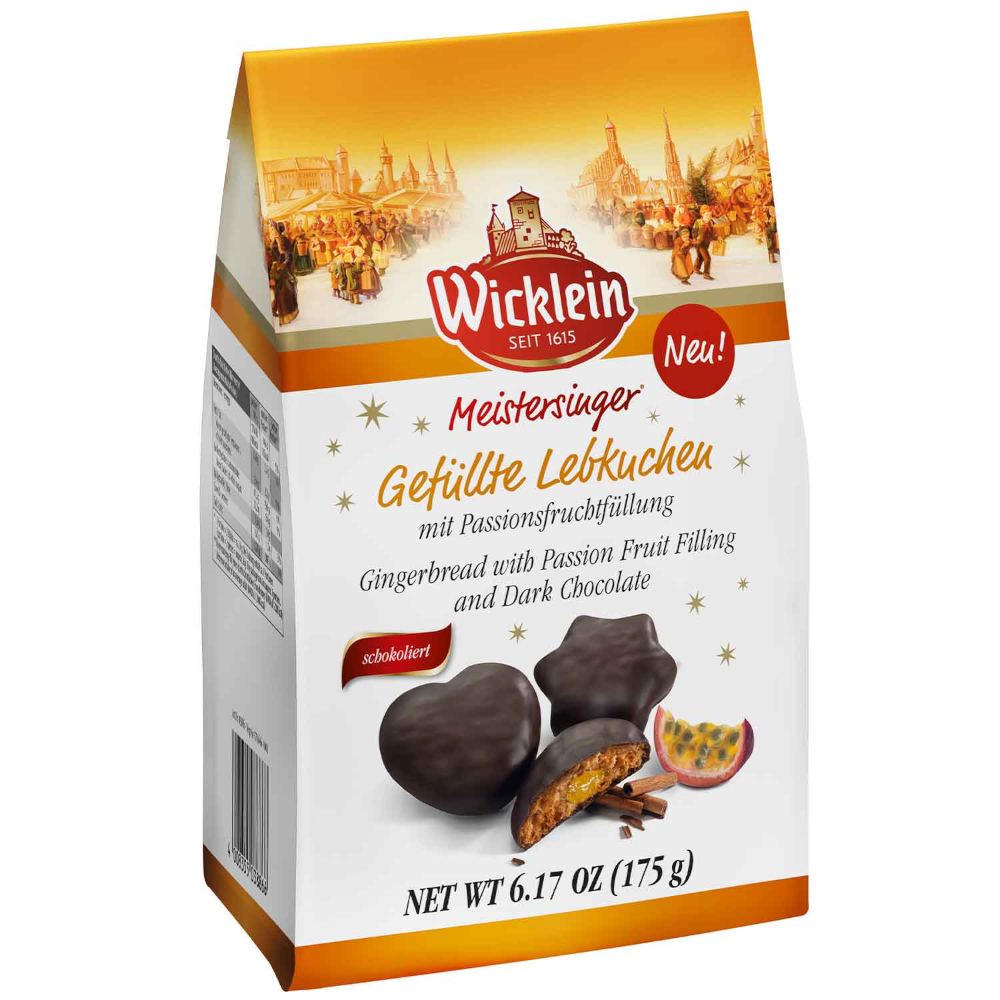 Wicklein Meistersinger Gefüllte Lebkuchen Passionsfrucht 175g / 6.17oz